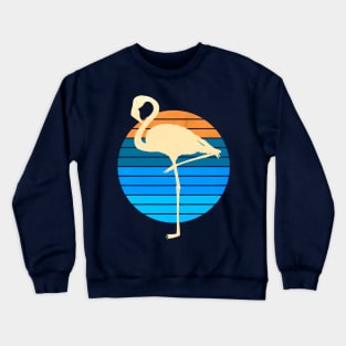 80s Flamingo Sunset Graphic Crewneck Sweatshirt